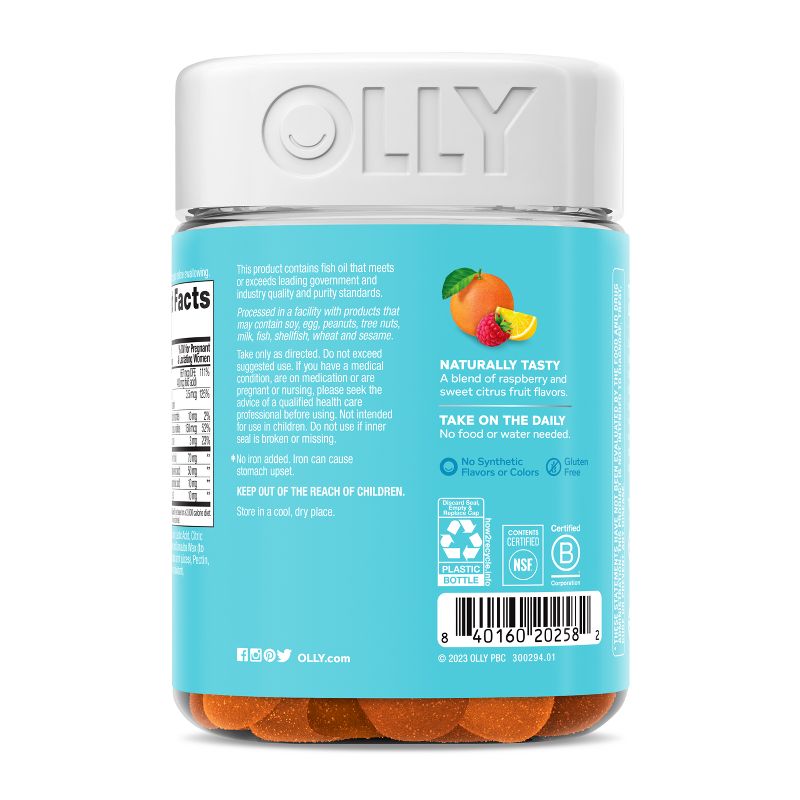 OLLY Essential Prenatal Multivitamin Gummies - Sweet Citrus