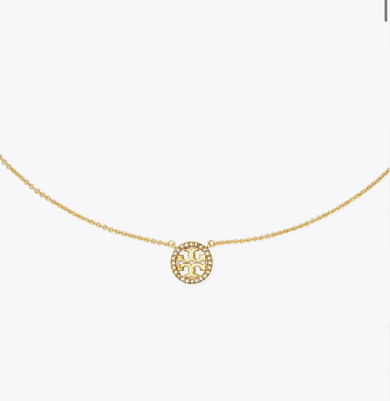 MILLER PAVÉ LOGO DELICATE NECKLACE