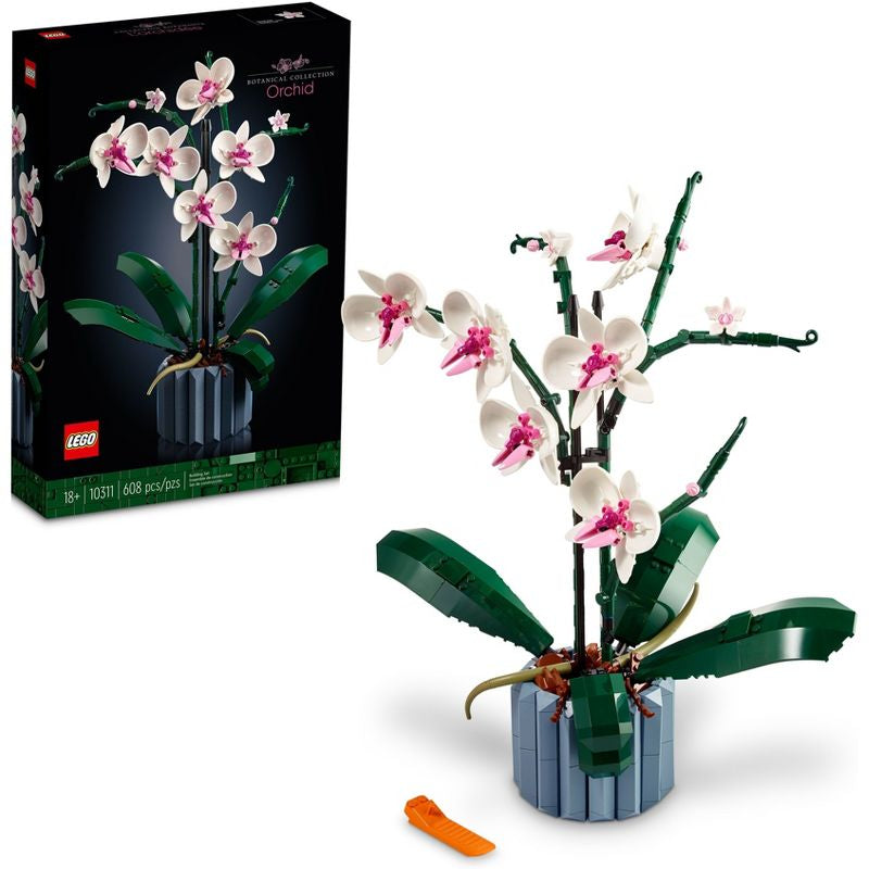 LEGO Icons Orchid Valentine Décor Artificial Plant Set