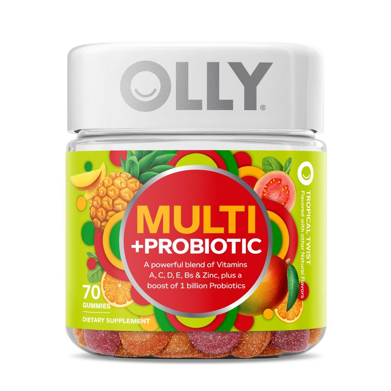 OLLY Adult Multivitamin + Probiotic Supplement Gummies