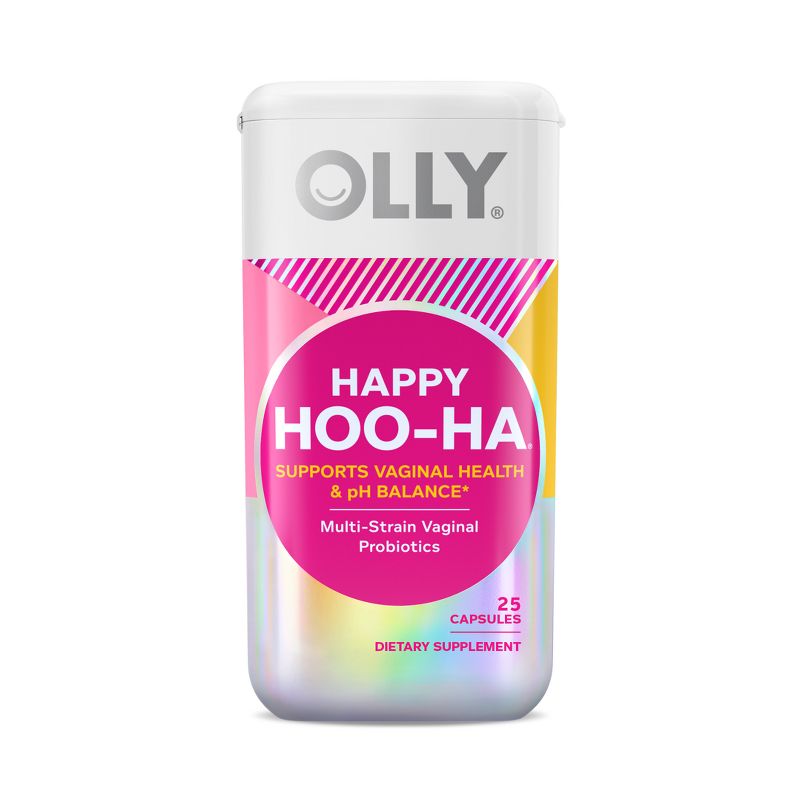 OLLY Happy Hoo-Ha Probiotic Capsules for Women Supports, Vaginal Health and pH Balance