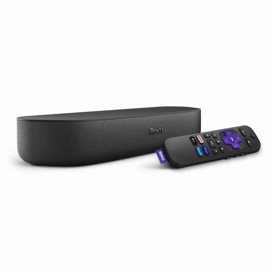 Roku Streambar 4K/HD/HDR Streaming Media Player &amp; Premium Audio, All In One with Roku Voice Remote