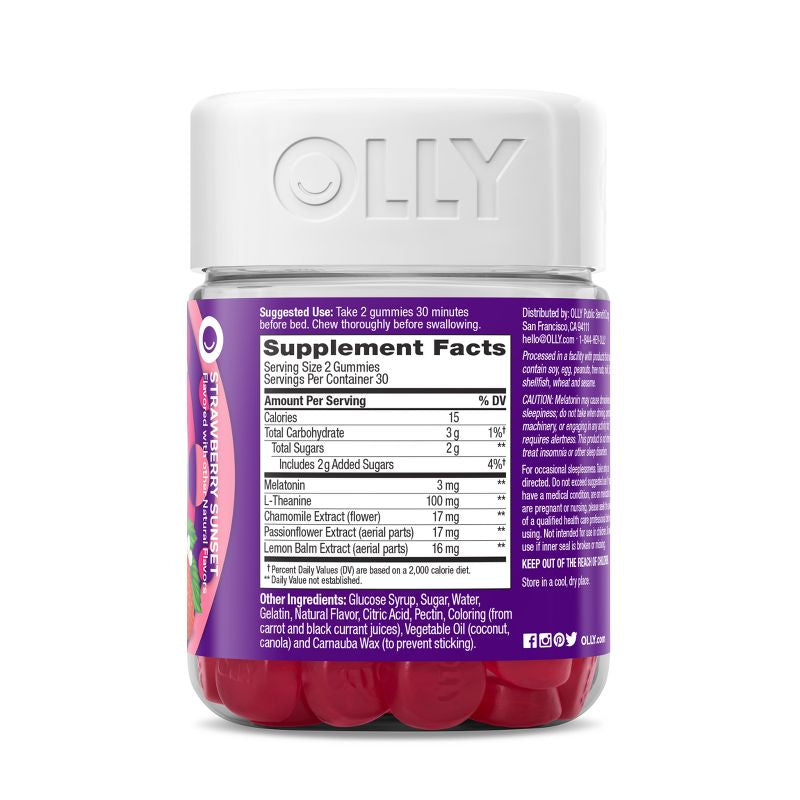 OLLY Sleep Gummies - Strawberry Sunset