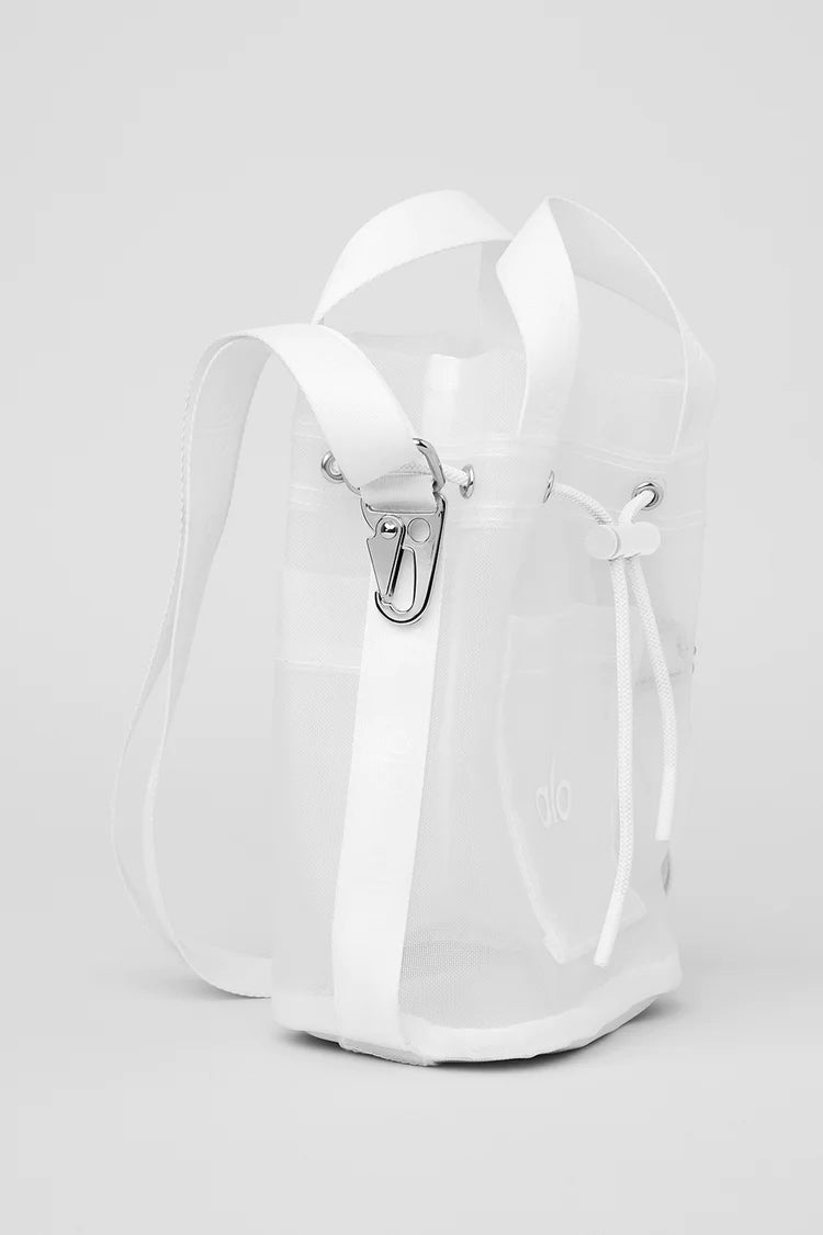 Sheer Cross Body Bucket Bag