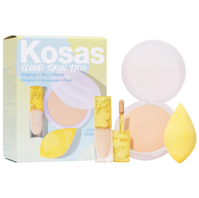 Cloud Skin Complexion Bestsellers Set - Concealer, Setting Powder, Makeup Sponge