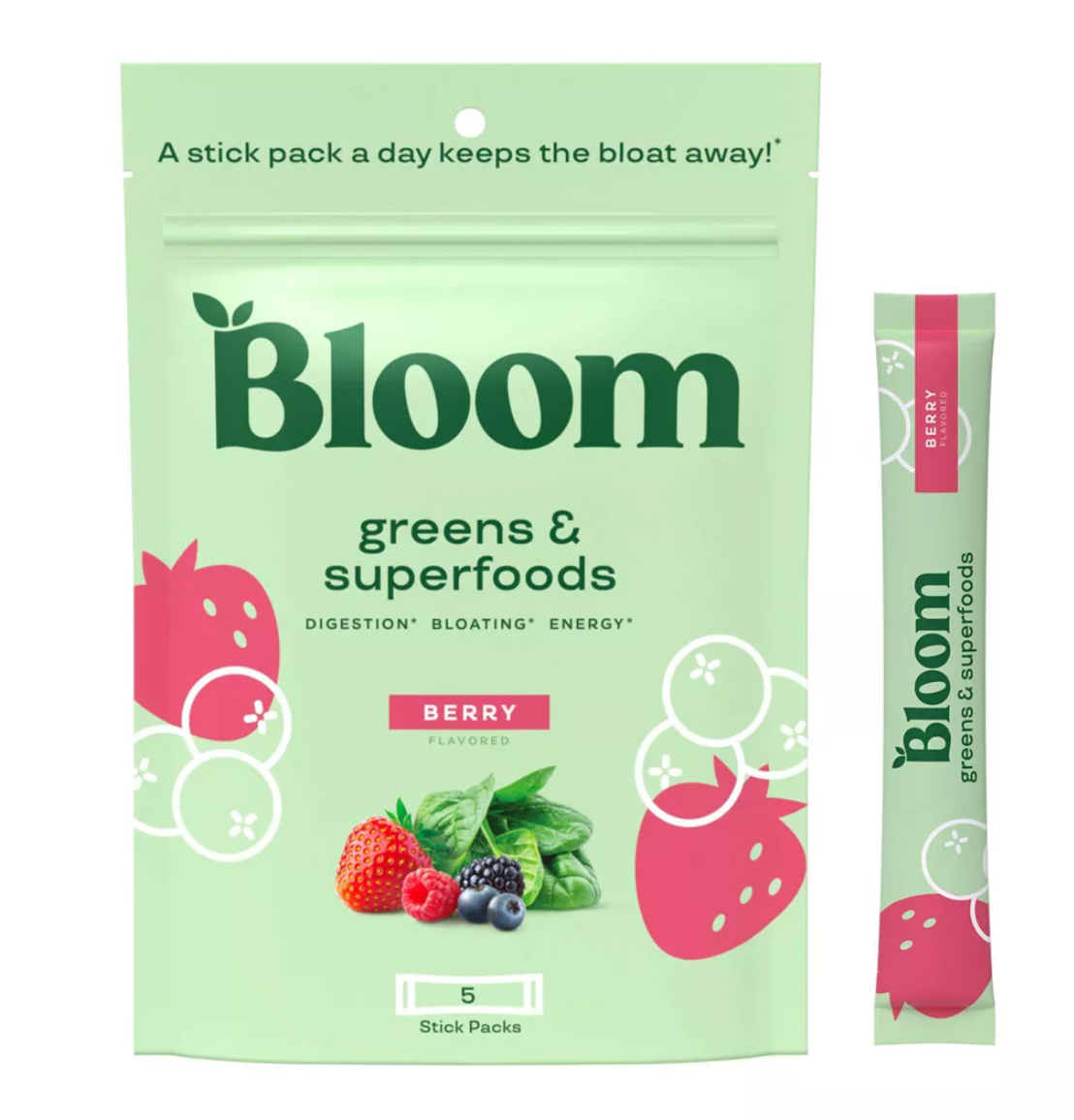 BLOOM NUTRITION Greens and Superfoods Powder Stick Pack 5