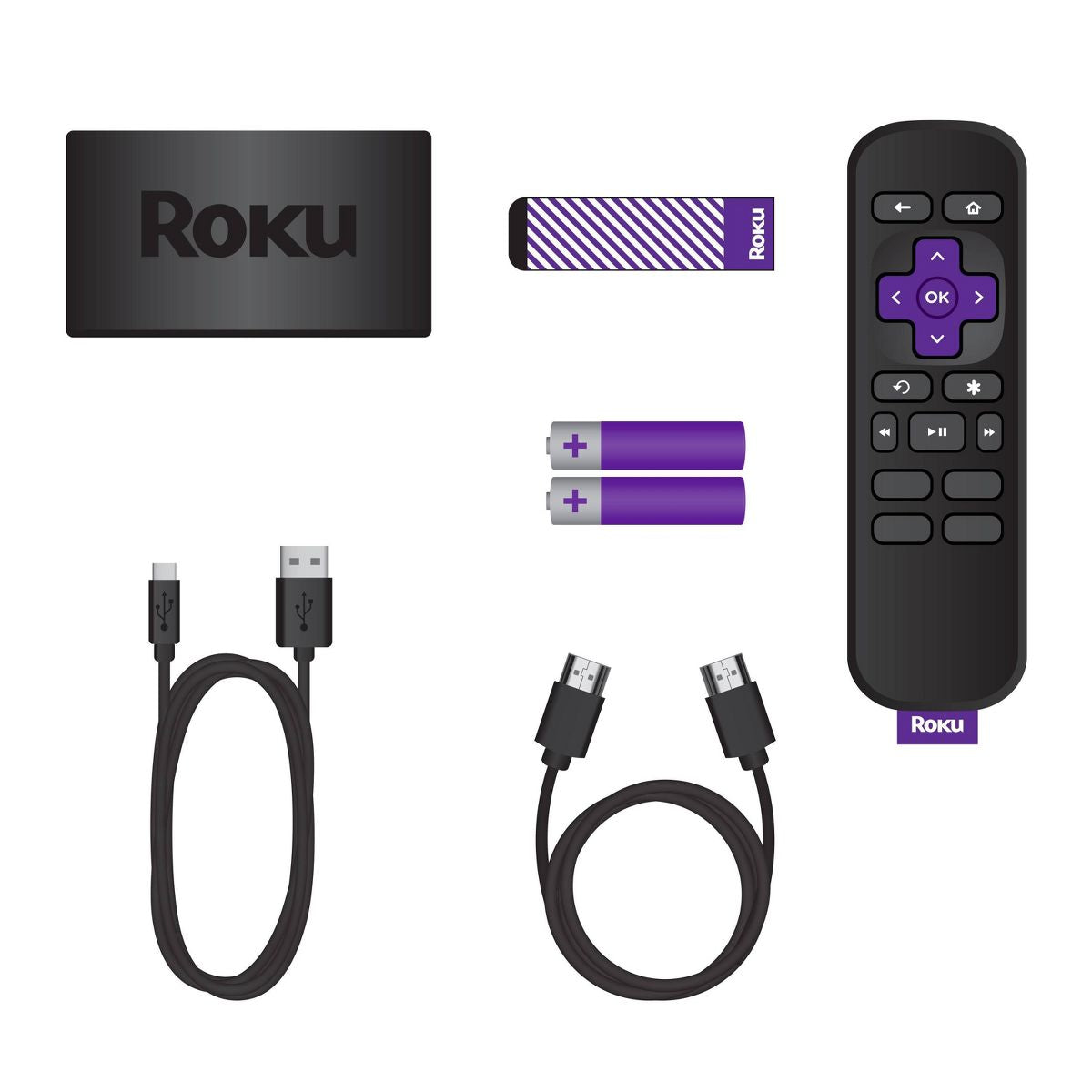 Roku Express HD Streaming Device with High-Speed ​​HDMI Cable, Standard Remote, and Wi-Fi