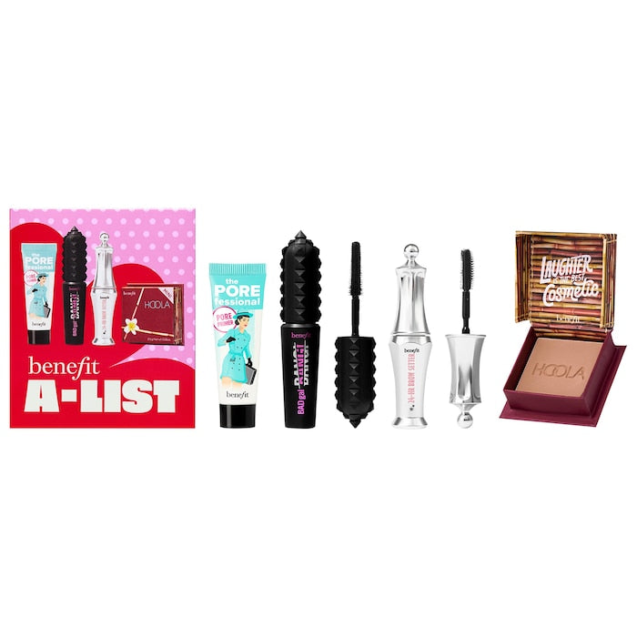 A-List Bestsellers Mini Mascara, Brow Gel, Bronzer, &amp; Primer Set