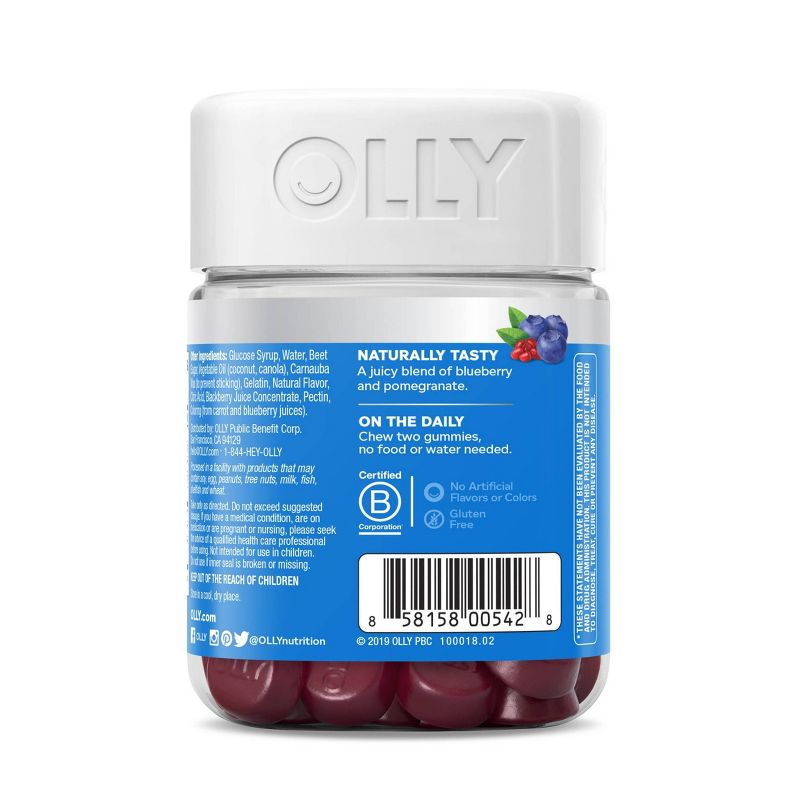 OLLY Glowing Skin Collagen Chewable Gummies - Berry