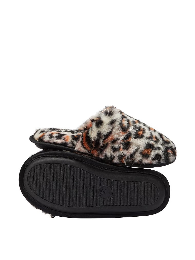 Closed-Toe Faux Fur Slippers